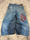 Pantalon baggy jean large skater Japanese balloon streetwear JNCO y2k vintage hip-hop L n•24