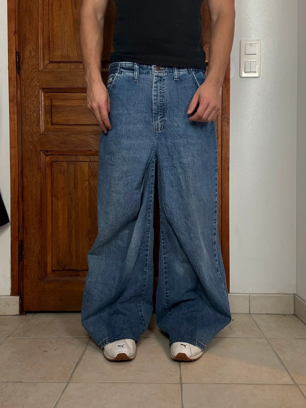 Pantalon baggy jean large skater Japanese balloon streetwear JNCO y2k vintage hip-hop 30US n•25