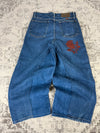 Pantalon baggy jean large skater Japanese balloon streetwear JNCO y2k vintage hip-hop 32US n•29