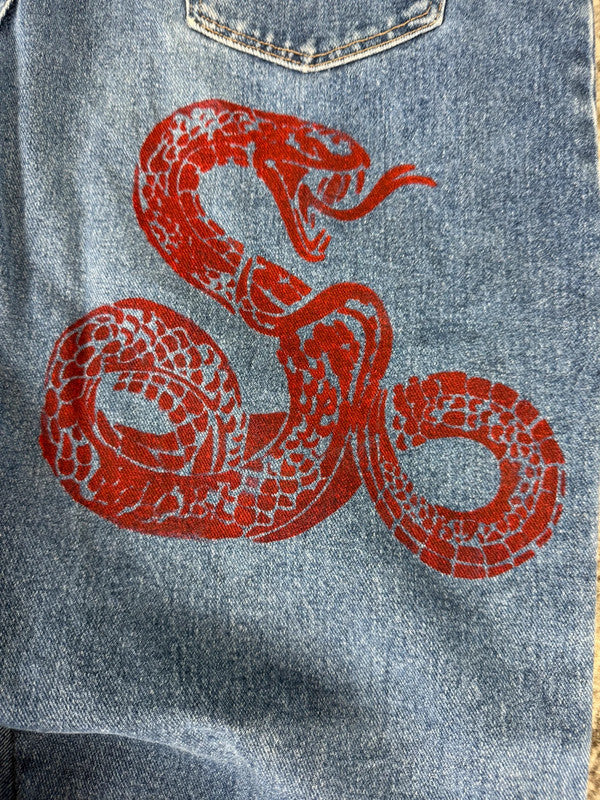 Pantalon baggy jean large skater Japanese balloon streetwear JNCO y2k vintage hip-hop L n•30