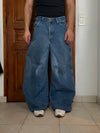 Pantalon baggy jean large skater Japanese balloon streetwear JNCO y2k vintage hip-hop 32US n•31