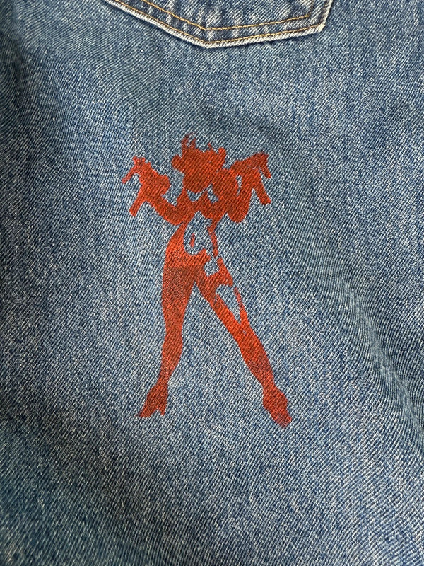 Pantalon baggy jean large skater Japanese balloon streetwear JNCO y2k vintage hip-hop M n•33