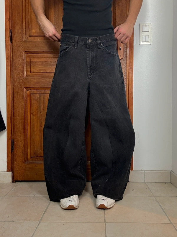 Pantalon baggy jean large skater Japanese balloon streetwear JNCO y2k vintage hip-hop M n•36