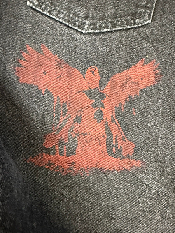 Pantalon baggy jean large skater Japanese balloon streetwear JNCO y2k vintage hip-hop L n•37