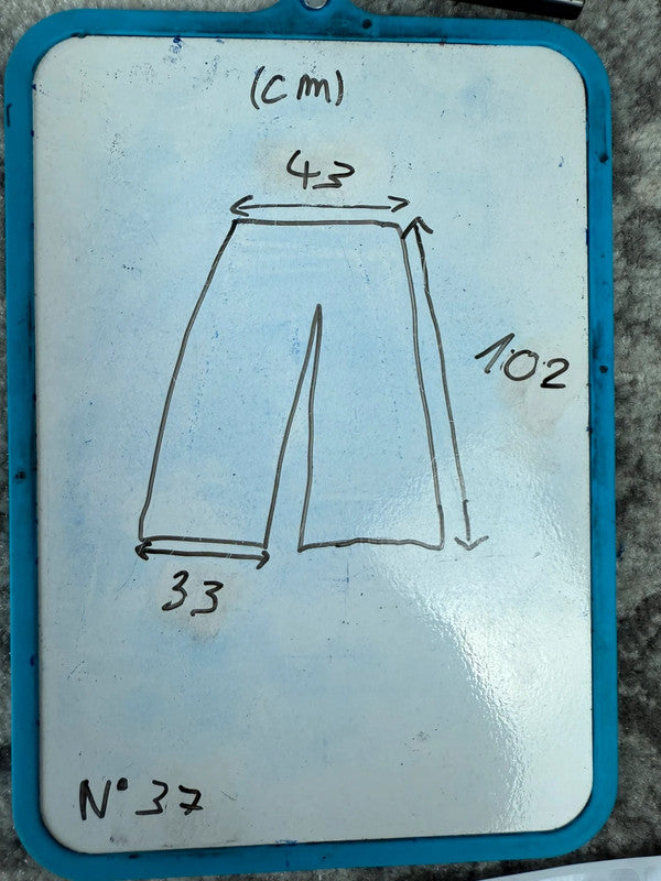 Pantalon baggy jean large skater Japanese balloon streetwear JNCO y2k vintage hip-hop L n•37