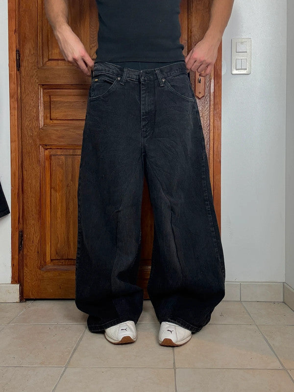 Pantalon baggy jean large skater Japanese balloon streetwear JNCO y2k vintage hip-hop L n•37