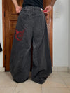 Pantalon baggy jean large skater Japanese balloon streetwear JNCO y2k vintage hip-hop 36US n•44