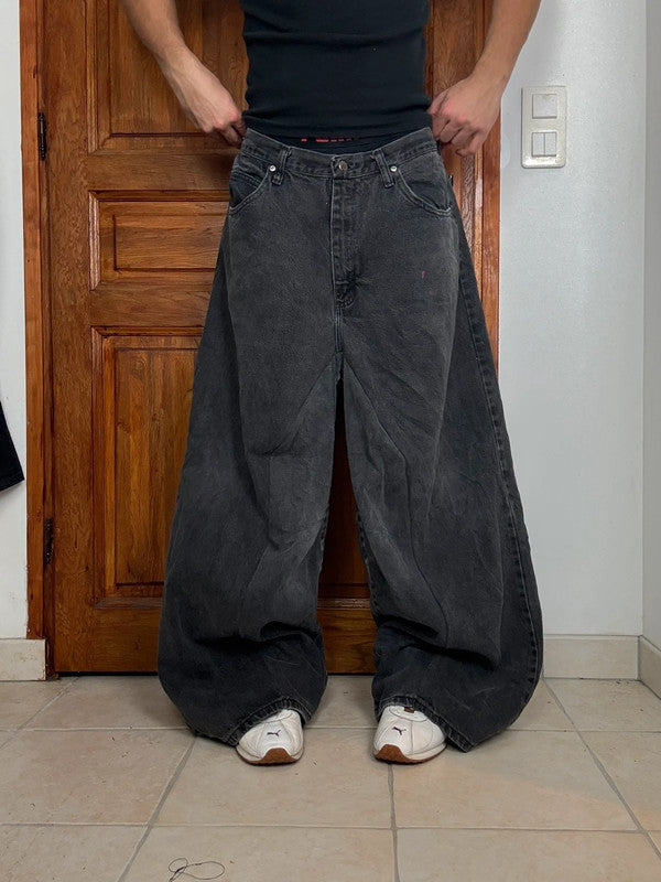 Pantalon baggy jean large skater Japanese balloon streetwear JNCO y2k vintage hip-hop 36US n•44