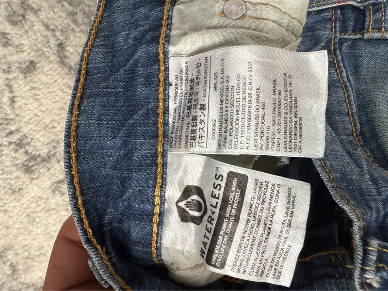 Pantalon baggy jean large skater Japanese balloon streetwear JNCO y2k vintage hip-hop L n•46