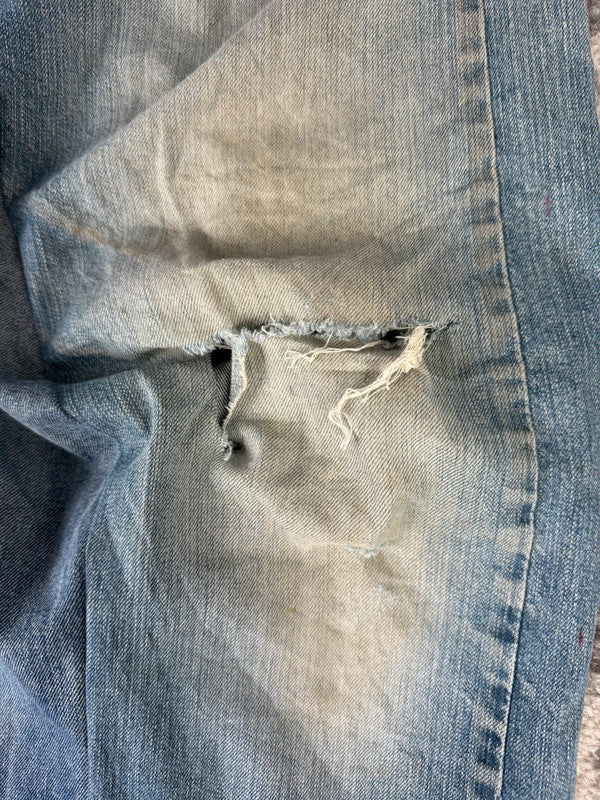 Pantalon baggy jean large skater Japanese balloon streetwear JNCO y2k vintage hip-hop L n•46