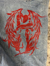 Pantalon baggy jean large skater Japanese balloon streetwear JNCO y2k vintage hip-hop 38US n•48