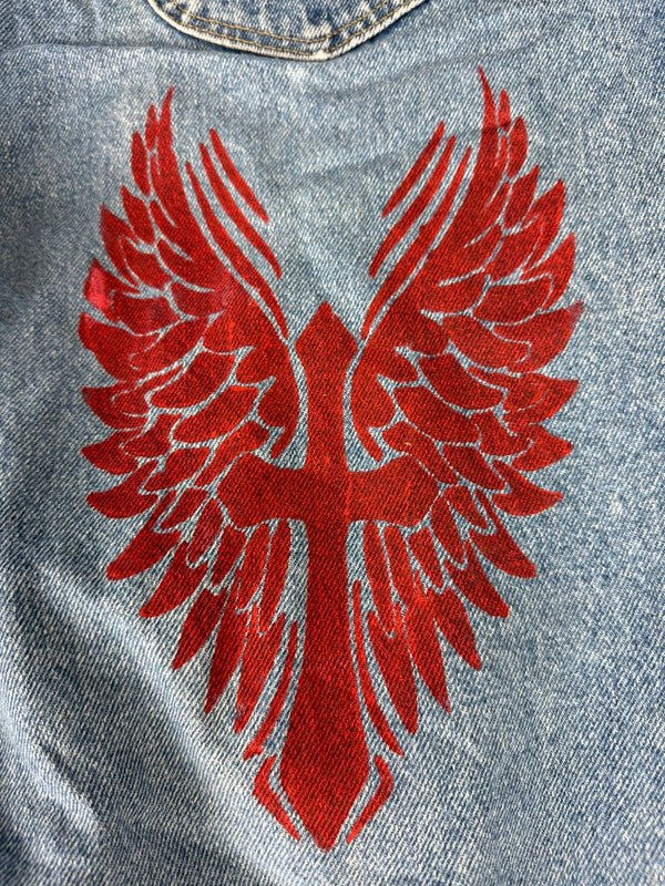 Pantalon baggy jean large skater Japanese balloon streetwear JNCO y2k vintage hip-hop XL n•50