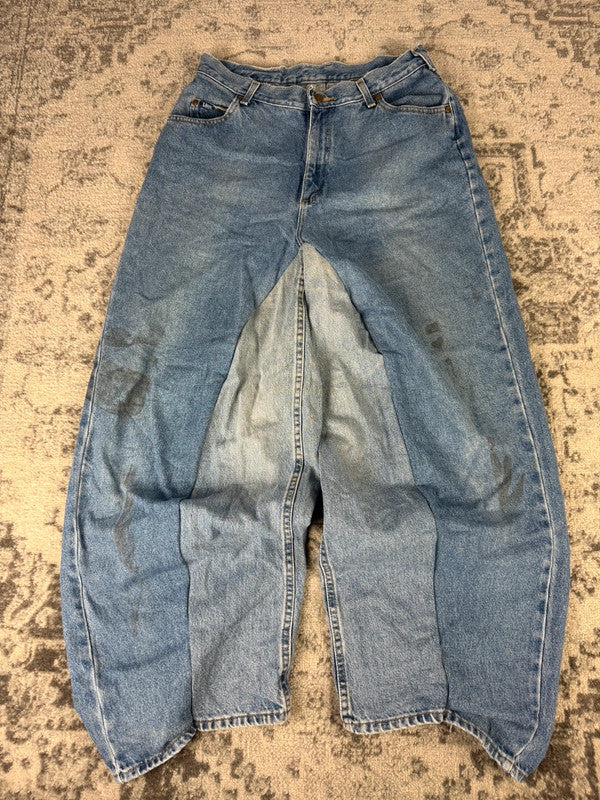 Pantalon baggy jean large skater Japanese balloon streetwear JNCO y2k vintage hip-hop XL n•50