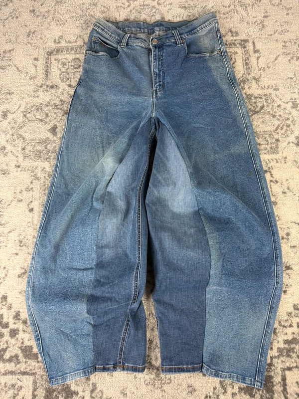 Pantalon baggy jean large skater Japanese balloon streetwear JNCO y2k vintage hip-hop XS n•51