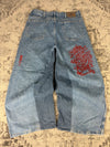 Pantalon baggy jean large skater Japanese balloon streetwear JNCO y2k vintage hip-hop 34US n•52