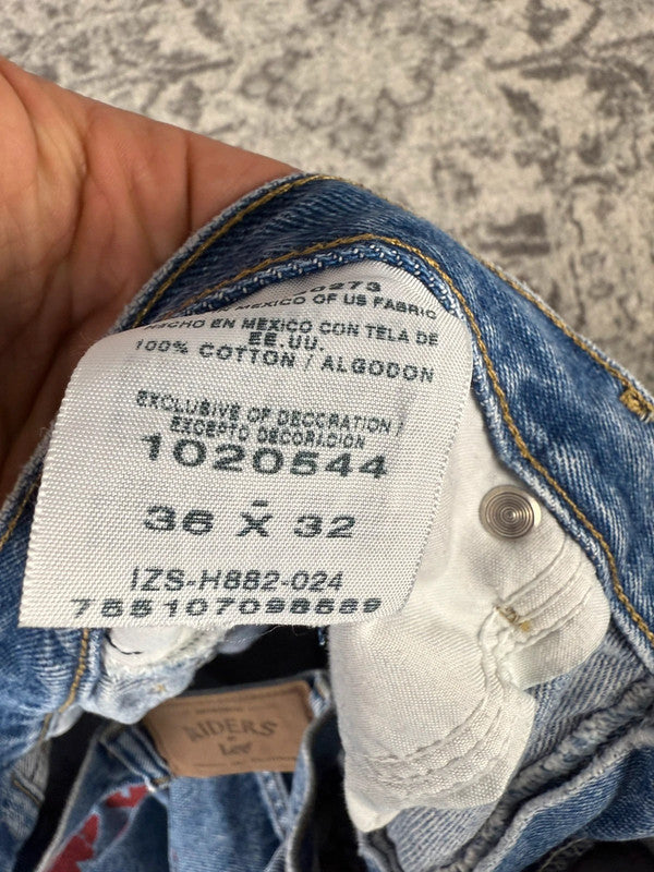 Pantalon baggy jean large skater Japanese balloon streetwear JNCO y2k vintage hip-hop 36US n•53