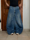 Pantalon baggy jean large skater Japanese balloon streetwear JNCO y2k vintage hip-hop 36US n•54