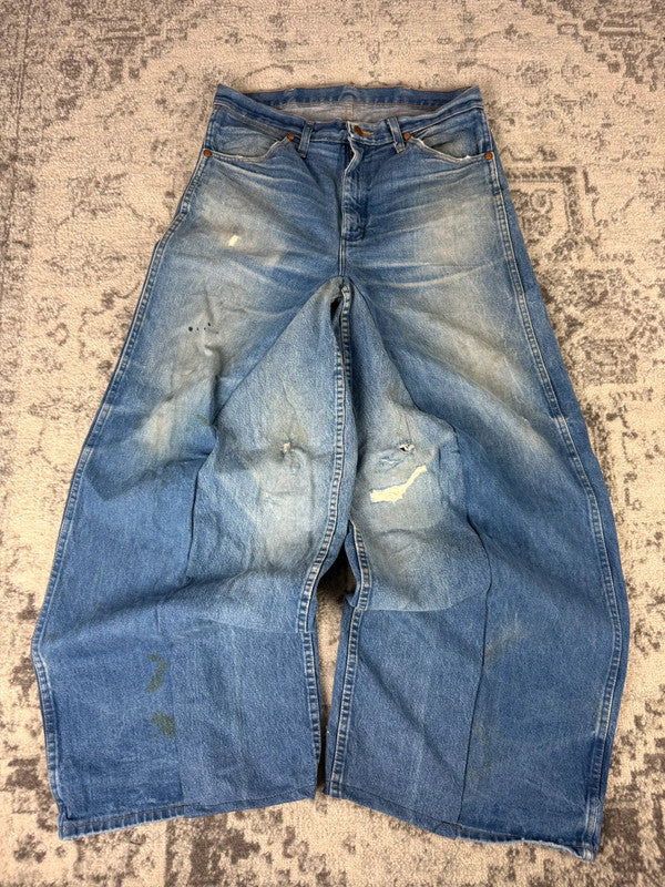 Pantalon baggy jean large skater Japanese balloon streetwear JNCO y2k vintage hip-hop 33US n•57