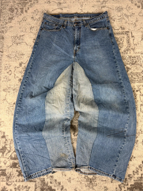 Pantalon baggy jean large skater Japanese balloon streetwear JNCO y2k vintage hip-hop 36US n•58