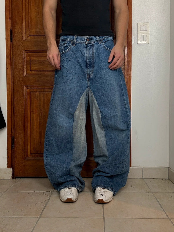 Pantalon baggy jean large skater Japanese balloon streetwear JNCO y2k vintage hip-hop 36US n•58