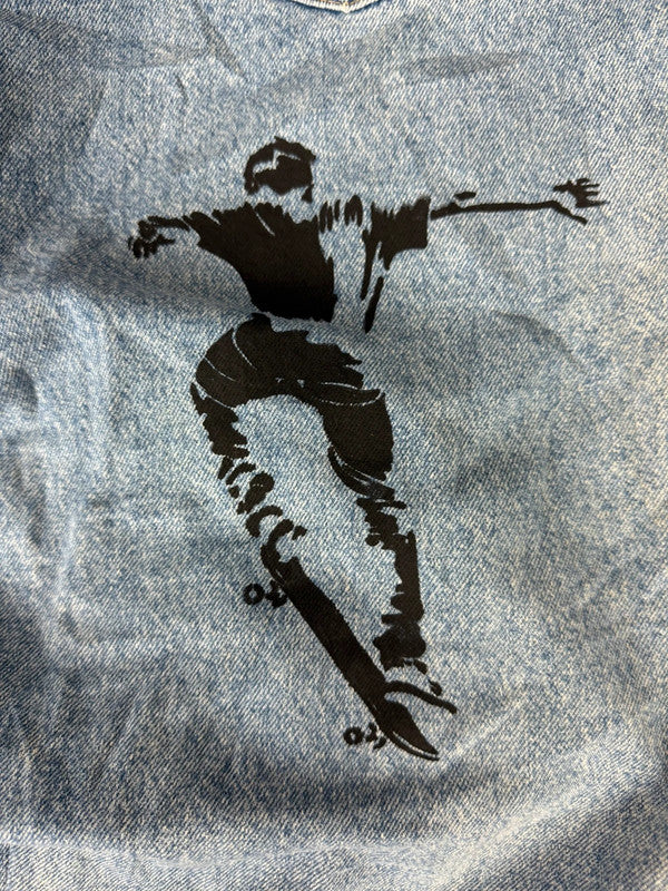 Pantalon baggy jean large skater Japanese balloon streetwear JNCO y2k vintage hip-hop 38US n•67