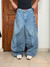 Pantalon baggy jean large skater Japanese balloon streetwear JNCO y2k vintage hip-hop 38US n•67