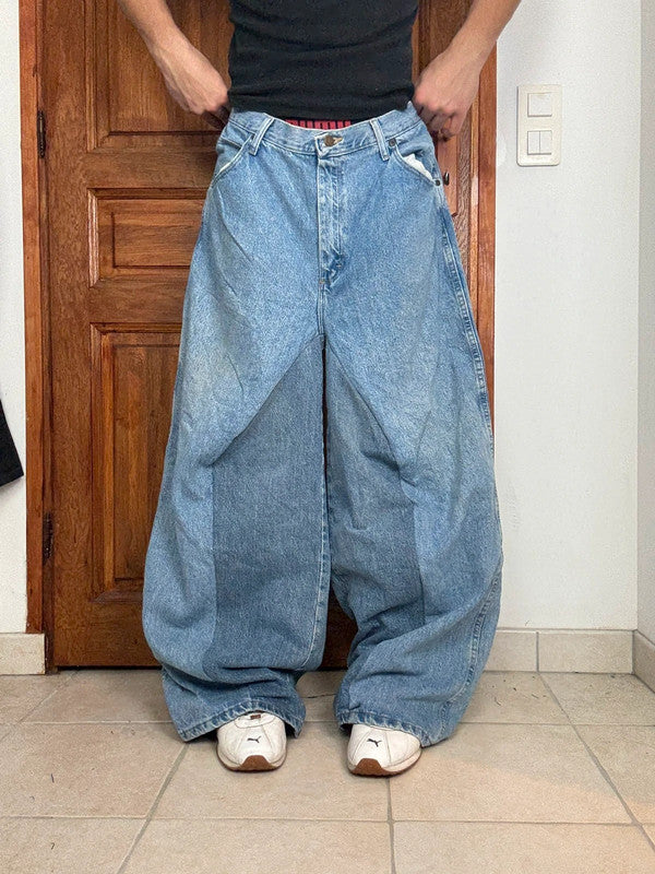 Pantalon baggy jean large skater Japanese balloon streetwear JNCO y2k vintage hip-hop 38US n•67