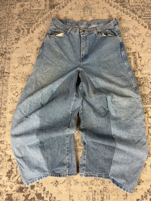 Pantalon baggy jean large skater Japanese balloon streetwear JNCO y2k vintage hip-hop 38US n•67