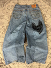 Pantalon baggy jean large skater Japanese balloon streetwear JNCO y2k vintage hip-hop 34US n•70