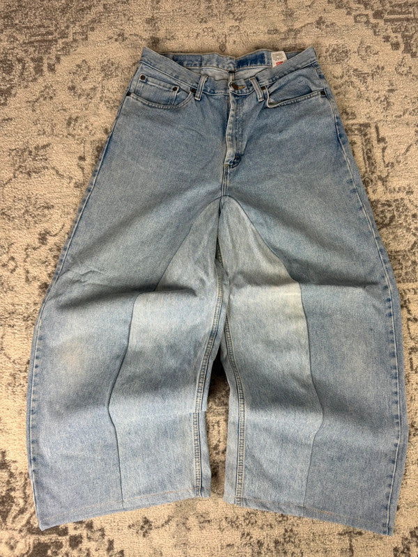 Pantalon baggy jean large skater Japanese balloon streetwear JNCO y2k vintage hip-hop 33US n•72
