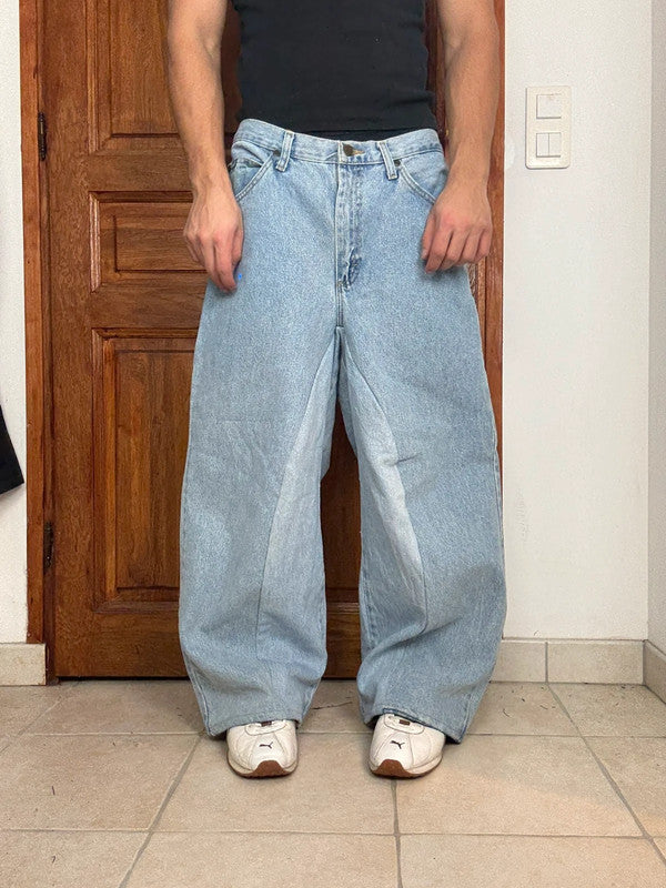 Pantalon baggy jean large skater Japanese balloon streetwear JNCO y2k vintage hip-hop M n•73