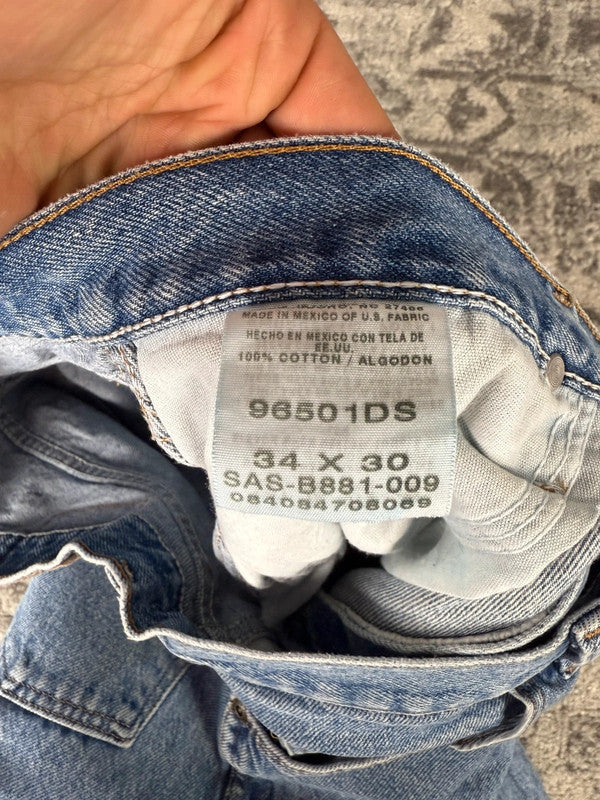 Pantalon baggy jean large skater Japanese balloon streetwear JNCO y2k vintage hip-hop 34US n•75