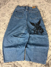 Pantalon baggy jean large skater Japanese balloon streetwear JNCO y2k vintage hip-hop M n•76