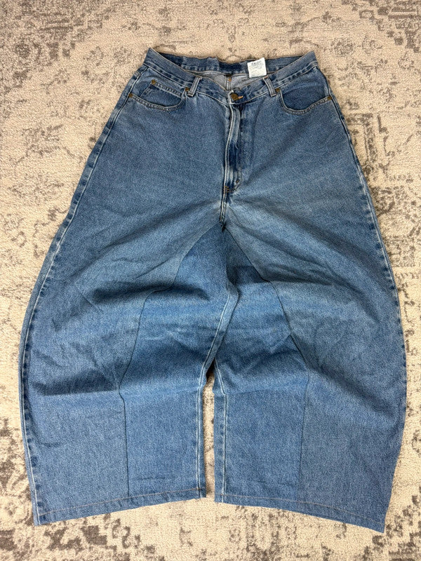 Pantalon baggy jean large skater Japanese balloon streetwear JNCO y2k vintage hip-hop M n•76