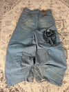 Pantalon baggy jean large skater Japanese balloon streetwear JNCO y2k vintage hip-hop 30US n•77