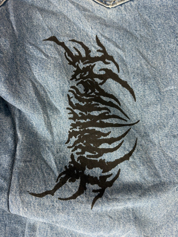 Pantalon baggy jean large skater Japanese balloon streetwear JNCO y2k vintage hip-hop 38US n•78