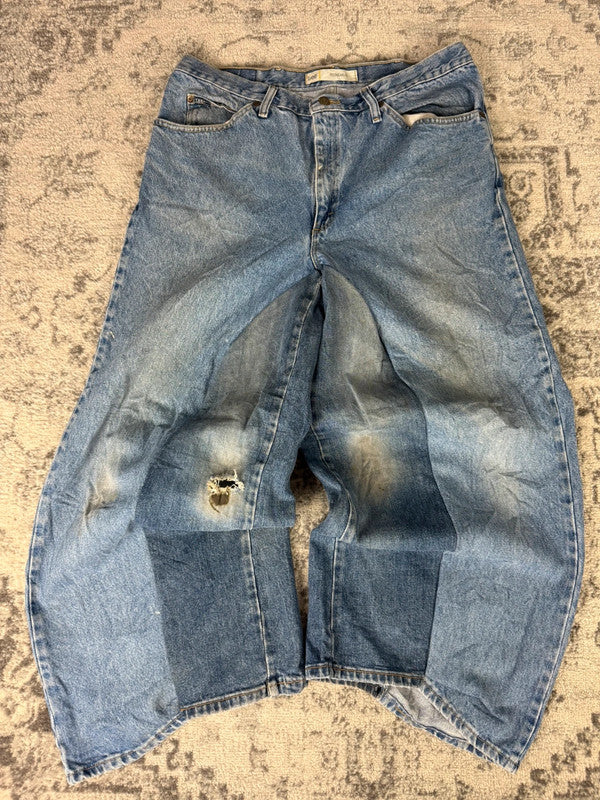 Pantalon baggy jean large skater Japanese balloon streetwear JNCO y2k vintage hip-hop 38US n•78