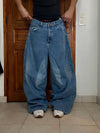Pantalon baggy jean large skater Japanese balloon streetwear JNCO y2k vintage hip-hop 36US n•81