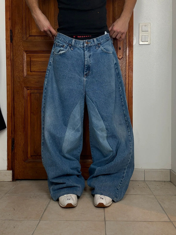 Pantalon baggy jean large skater Japanese balloon streetwear JNCO y2k vintage hip-hop 36US n•81