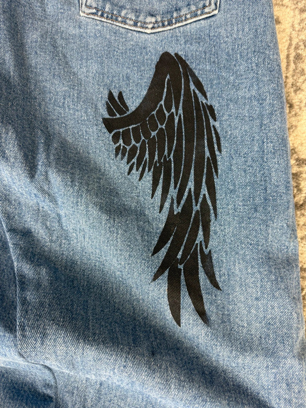 Pantalon baggy jean large skater Japanese balloon streetwear JNCO y2k vintage hip-hop 36US n•81