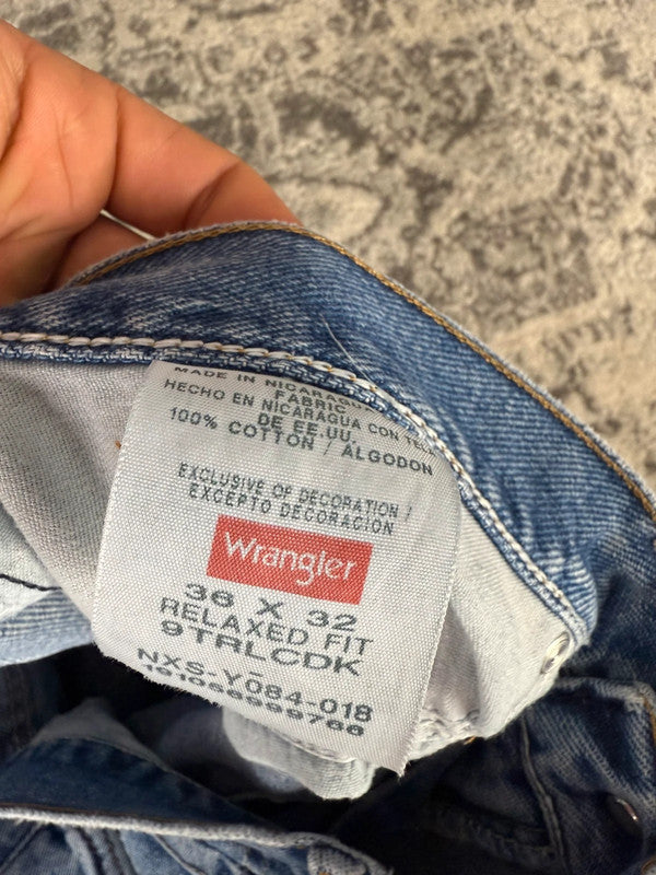 Pantalon baggy jean large skater Japanese balloon streetwear JNCO y2k vintage hip-hop 36US n•81