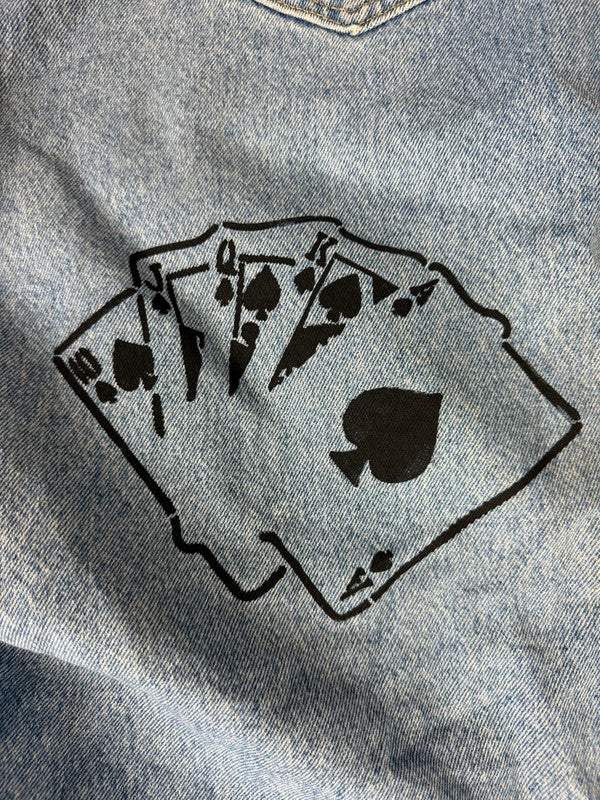 Pantalon baggy jean large skater Japanese balloon streetwear JNCO y2k vintage hip-hop 42US n•82