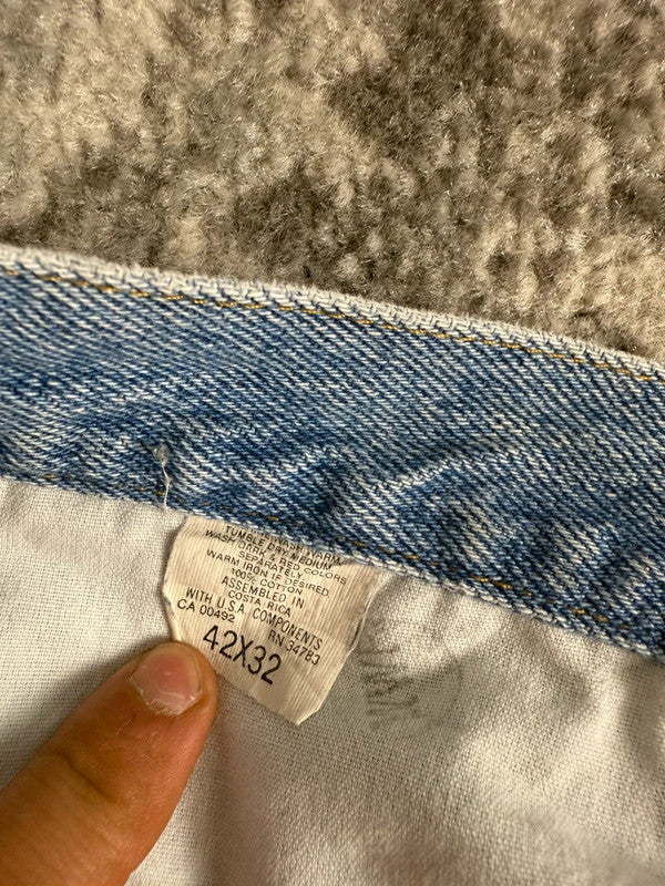 Pantalon baggy jean large skater Japanese balloon streetwear JNCO y2k vintage hip-hop 42US n•82