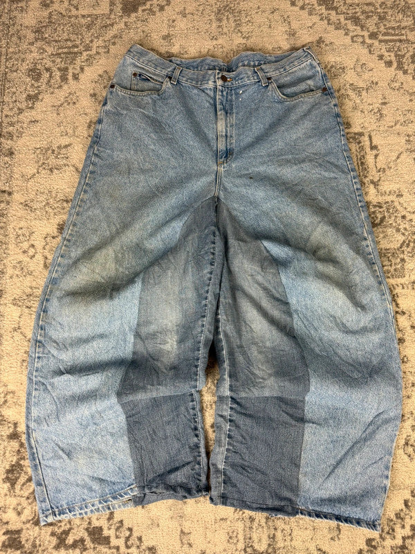 Pantalon baggy jean large skater Japanese balloon streetwear JNCO y2k vintage hip-hop 42US n•82