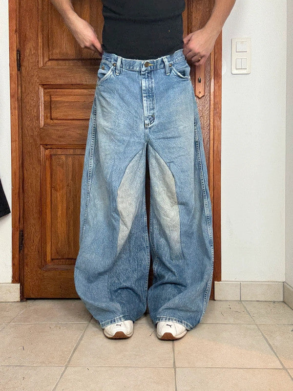 Pantalon baggy jean large skater Japanese balloon streetwear JNCO y2k vintage hip-hop 34US n•84