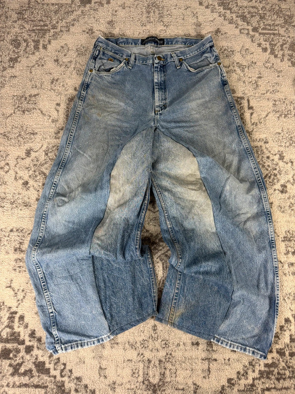 Pantalon baggy jean large skater Japanese balloon streetwear JNCO y2k vintage hip-hop 34US n•84