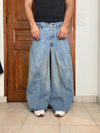 Pantalon baggy jean large skater Japanese balloon streetwear JNCO y2k vintage hip-hop 33US n•85