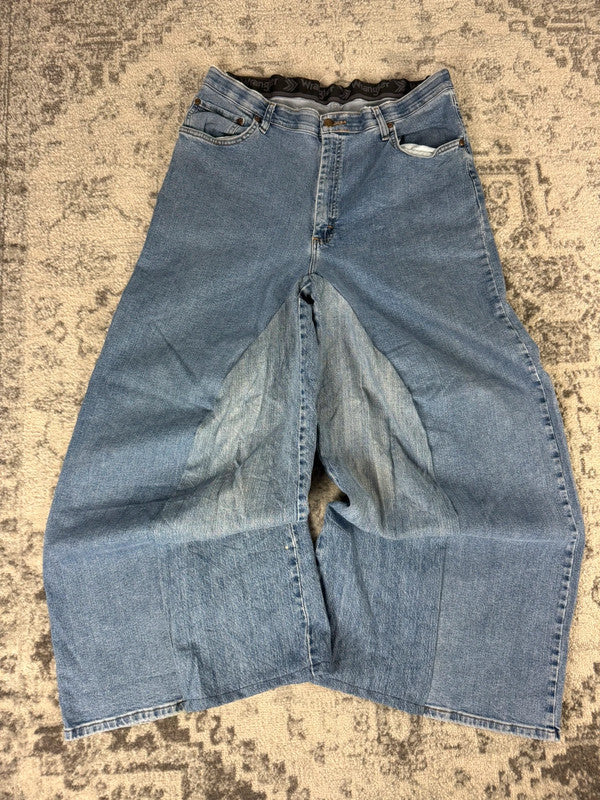Pantalon baggy jean large skater Japanese balloon streetwear JNCO y2k vintage hip-hop 36US n•86