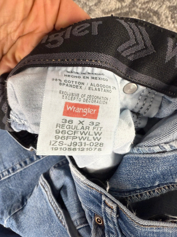 Pantalon baggy jean large skater Japanese balloon streetwear JNCO y2k vintage hip-hop 36US n•86