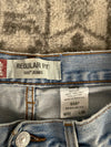 Pantalon baggy jean large skater Japanese balloon streetwear JNCO y2k vintage hip-hop 32US n•87